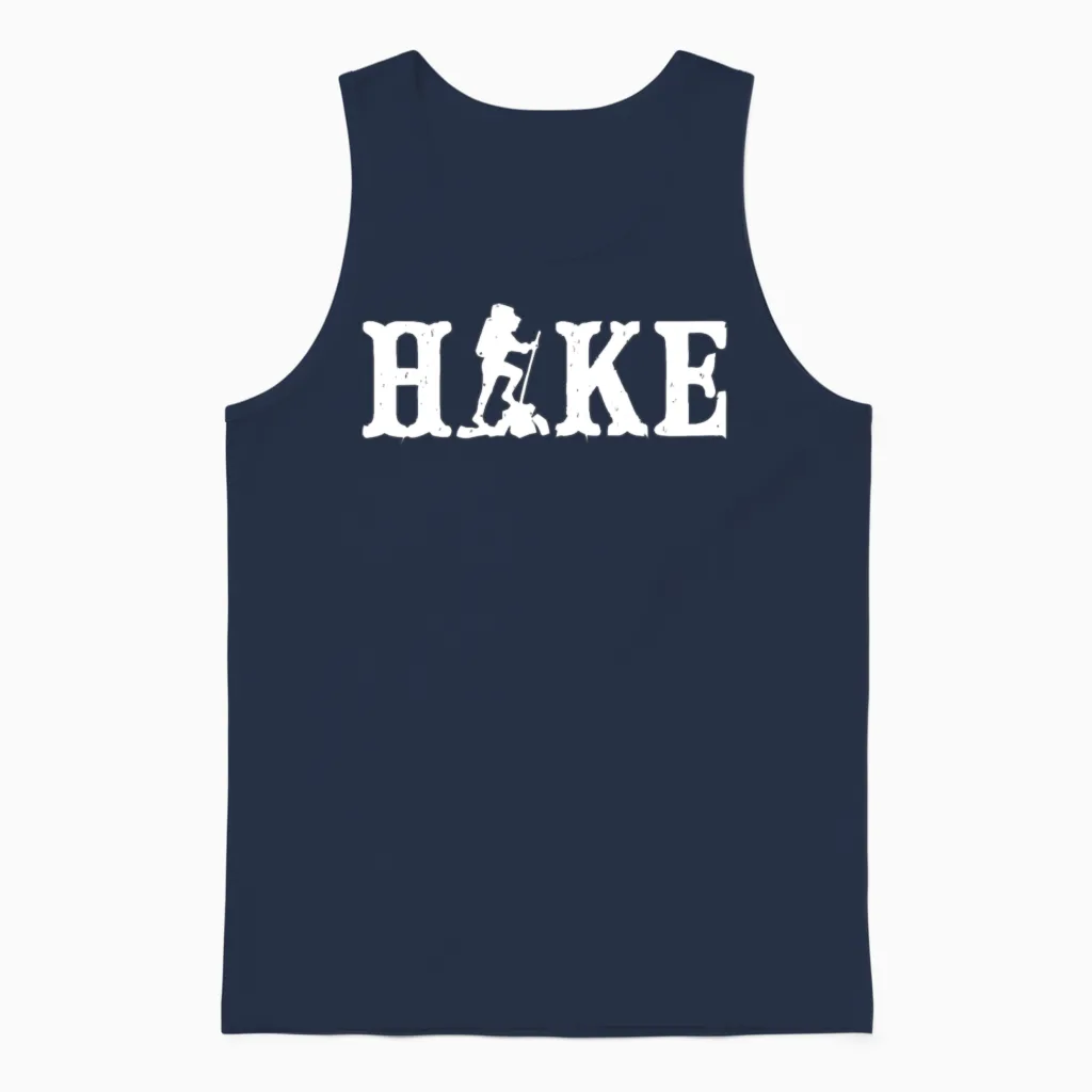 Hike Hiking & Outdoors Gift Unisex Tank Top in Navy