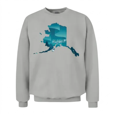 Alaska State Design Northern Lights Lover Alaska Unisex Sweatshirt - Ash