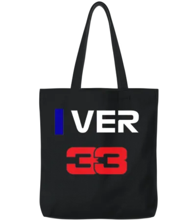 Max Verstappen 33 Tote Bags - Black