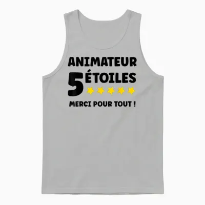 School Extracurricular Animator 5 Stars Merci Animateur Unisex Tank Top - Ash