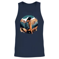 Hiking Girl & Outdoors Unisex Tank Top - Navy – 2