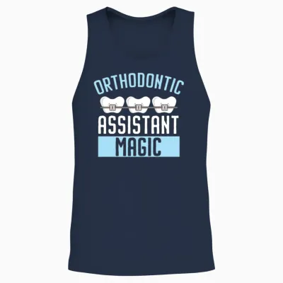 Orthodontic Assistant Job Dental Teeth Dentist Unisex Tank Top - Navy