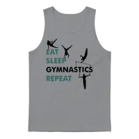 Eat, Sleep, Gymnastics, Repeat - Gymnast, Men Unisex Tank Top - Sport Grey – 1