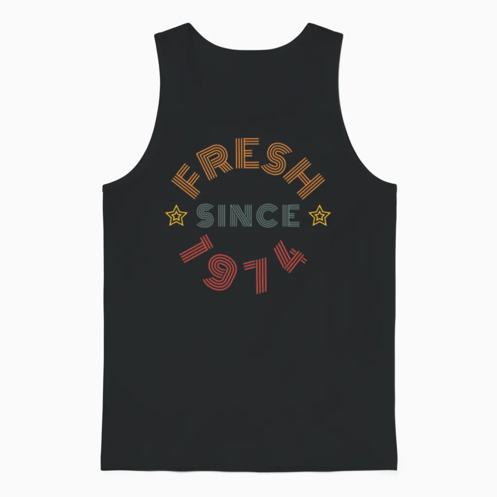 Fresh Since 1974 Unisex Tank Top in Black
