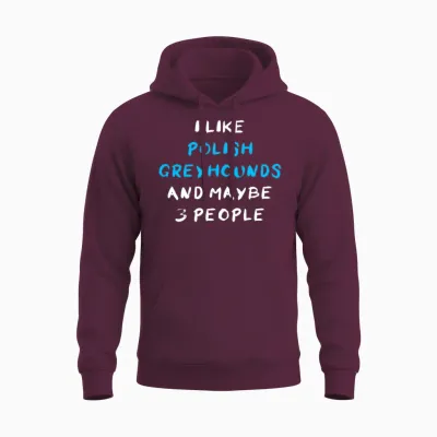 Polish Greyhound Funny Unisex Hoodie - Maroon