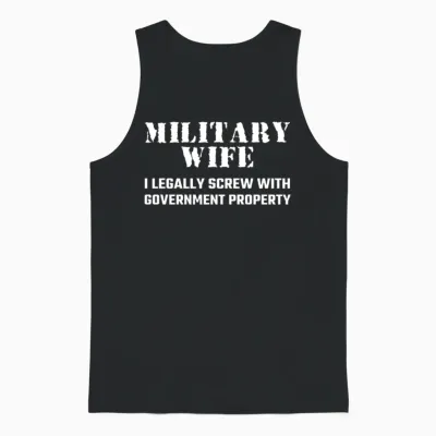 Military Wife - Military Wife Unisex Tank Top - Black