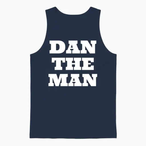 Dan the Man Unisex Tank Top in Navy