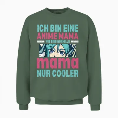 Anime Und Manga Muttertag Kawaii Anime Mama Manga Muttertag Unisex Sweatshirt - Military Green