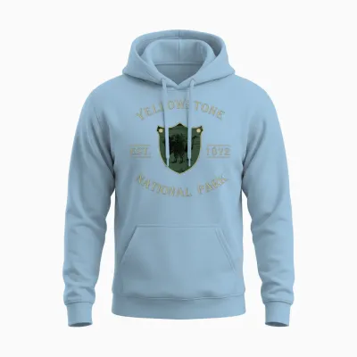 Yellowstone National Park Unisex Hoodie - Light Blue