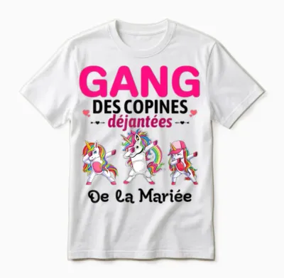 Gang of Girlfriends Dejanted Bride to Be Bride Evjf Unisex T-Shirt - White