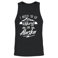 I Need to Go Hiking in Alaska Nature Hiker Hike Unisex Tank Top - Black – 2