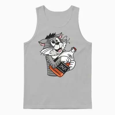 Alco Cat Unisex Tank Top - Ash