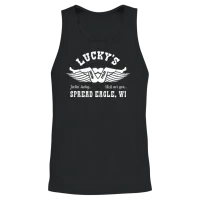 Luckys Feelin Lucky Well You Are Spread Eagle Unisex Tank Top - Black – 2