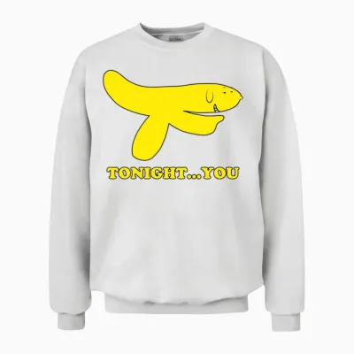 Hand Banana Unisex Sweatshirt - White