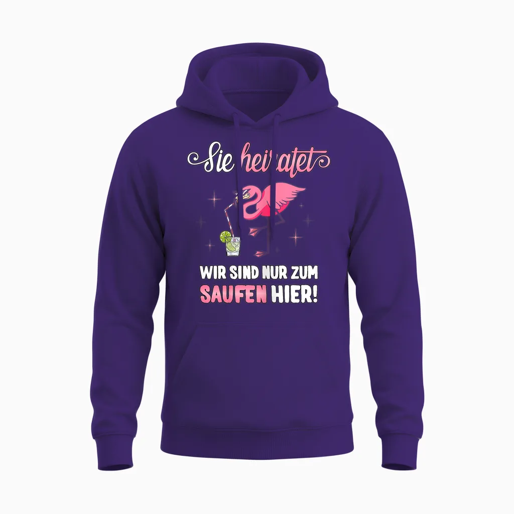 Jga T-Shirt Frauen Polterer Poltern Junggesellinnenabschied Unisex Hoodie in Purple