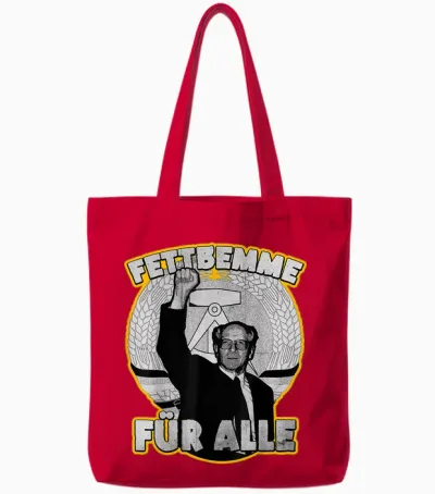 Fettbemme Für Alle, Osten, Ossi, Ddr Funny Slogan Tote Bags - Red