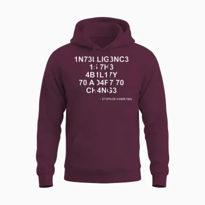 Stephen Hawking Quotes Geek Unisex Hoodie - Maroon
