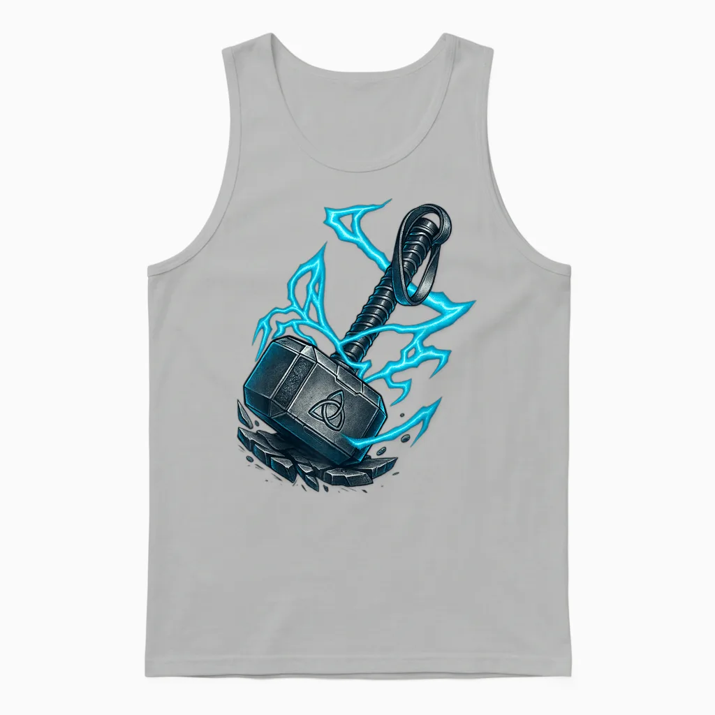 Wikinger Thors Hammer - Nordic Berserker Mjolnir Mythologie Unisex Tank Top in Ash