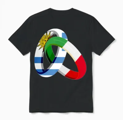 Uruguay Flag Italy Grown Ring Marriage Wedding Unisex T-Shirt - Black