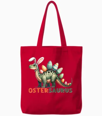 Ostergeschenke Ostern Outfit Junge Mädchen Dinosaurier Dino Tote Bags - Red