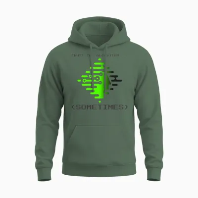 Trust the Algorithm... (sometimes) Unisex Hoodie - Military Green