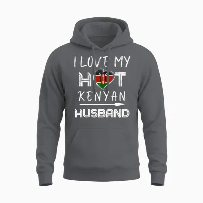 Funny Kenyan Husband Unisex Hoodie - Charcoal