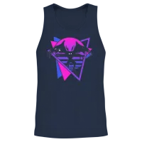 Mothman Cryptid Cryptozoology Retro Unisex Tank Top - Navy – 2