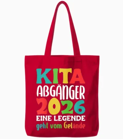 Kita Abgänger 2026 Eine Legende Geht Vom Gelände Abschied Tote Bags - Red