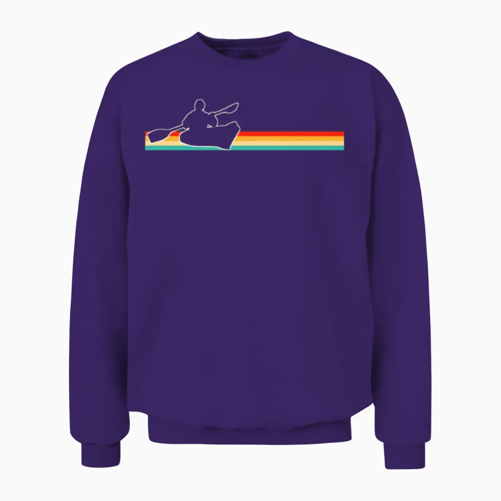 Canoe Retro Unisex Sweatshirt in Purple
