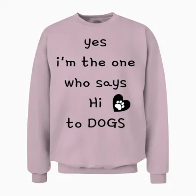 Dogs Unisex Sweatshirt - Light Pink
