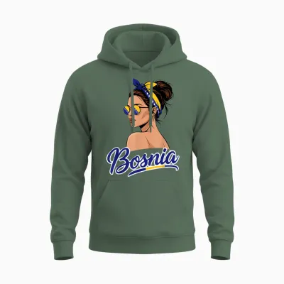 Bosnien Und Herzegowina Flagge Bosnian Pride Unisex Hoodie - Military Green