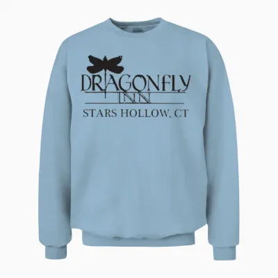 Dragonfly Inn Stars Hollow Ct Unisex Sweatshirt - Light Blue