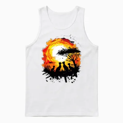 Black Cat Magic Unisex Tank Top - White