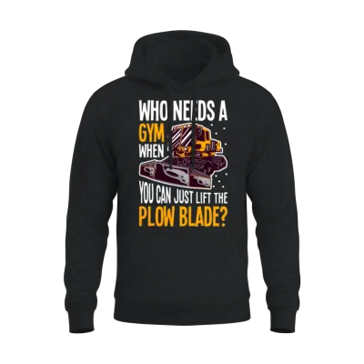 Snow Plowing Truck Driver Essentials Snow Plow Unisex Hoodie - Black