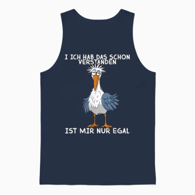 Lustige Möwe I Ich Hab Das Schon Verstanden Ist Mir Nur Egal Unisex Tank Top - Navy