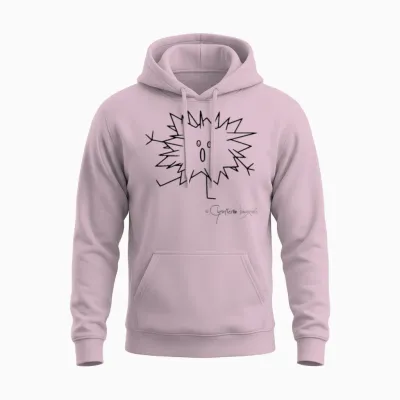 Woolly Beastie Spiky - Bestiolus Spinosus Unisex Hoodie - Light Pink