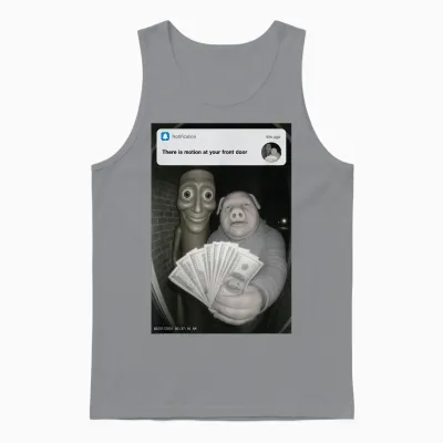 There Is Motion at Your Haustür Tung Tung Sahur John Pork Unisex Tank Top - Sport Grey