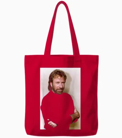 Chuck Norris Walker Texas Ranger Schauspieler & Kampfsport-Experte Tote Bags - Red