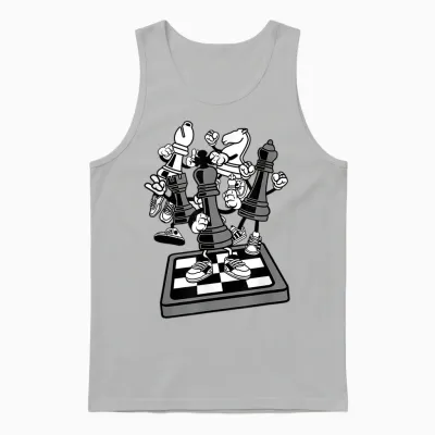 Schach-T-Shirt, Schach Kinder, Schachliebhaber, Schach Für Kinder Unisex Tank Top - Ash