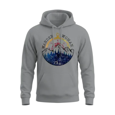 Wander Woman Compass Hiking Unisex Hoodie - Sport Grey