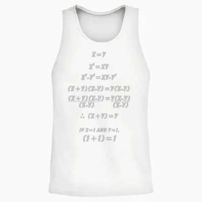 Algebra Equation Unisex Tank Top - White