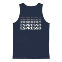 Espresso Coffee Design Unisex Tank Top - Navy – 1