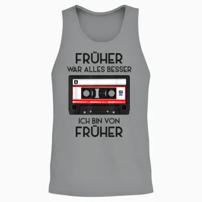 Retro Cassette 80s 90s Party 90s Costume Fancy Dress T-Shirt, White Unisex Tank Top - Sport Grey
