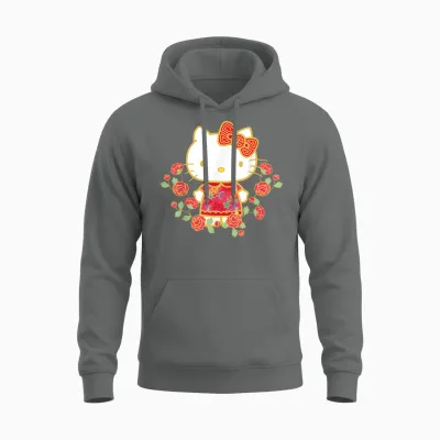 Hello Kitty Happy Lunar New Year Unisex Hoodie - Graphite Heather