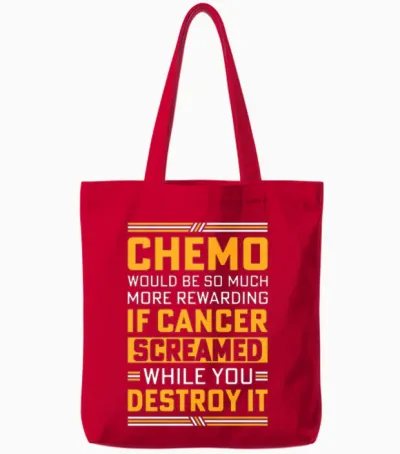 Chemo Would Be So Much More Rewarding if Cancer Sc Tote Bags - Red