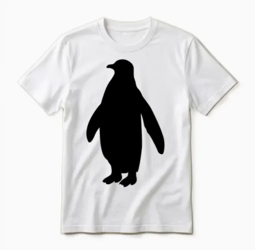 Penguin Seabird Bird Funny Penguin Gift Idea Unisex T-Shirt in White