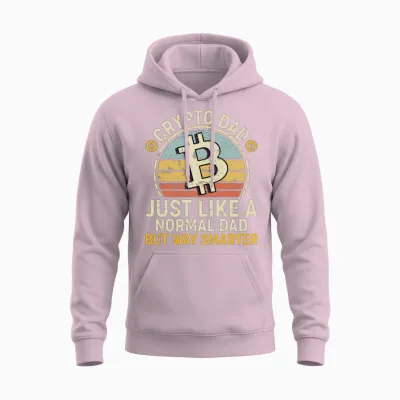 Crypto Dad, Bitcoin, Cryptocurrency, Crypto Unisex Hoodie - Light Pink