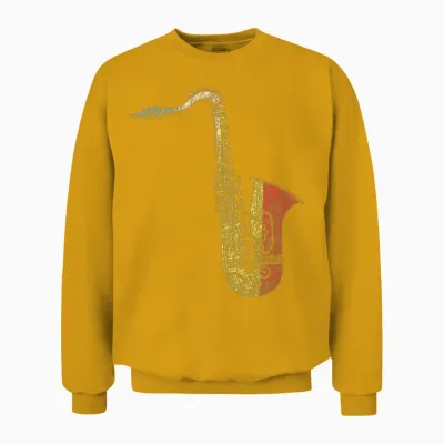 Saxophone Retro Vintage Unisex Sweatshirt - Gold