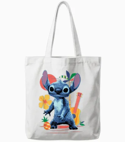Disney Lilo & Stitch Live-Action Movie Musical Beach Fun Tote Bags - White