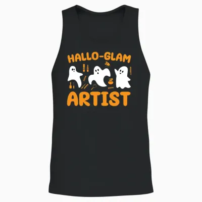 Hallo-Glam Artist Makeup Artist Halloween Costume Unisex Tank Top - Black